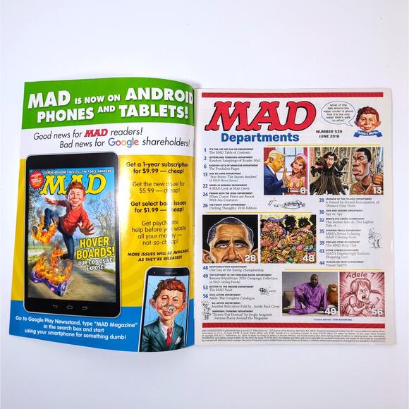 Mad Magazine # 539 June 2016 Star Wars Force Awakens Donald Trump Trumpmania - Picture 2 of 4